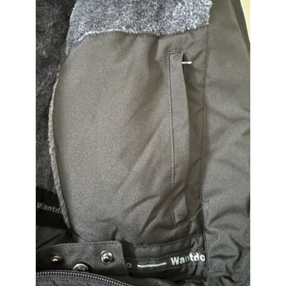 Wantdo Men Ski Coat L Warm Winter Snow Hood Snowboarding Black New No Tags - Picture 10 of 13